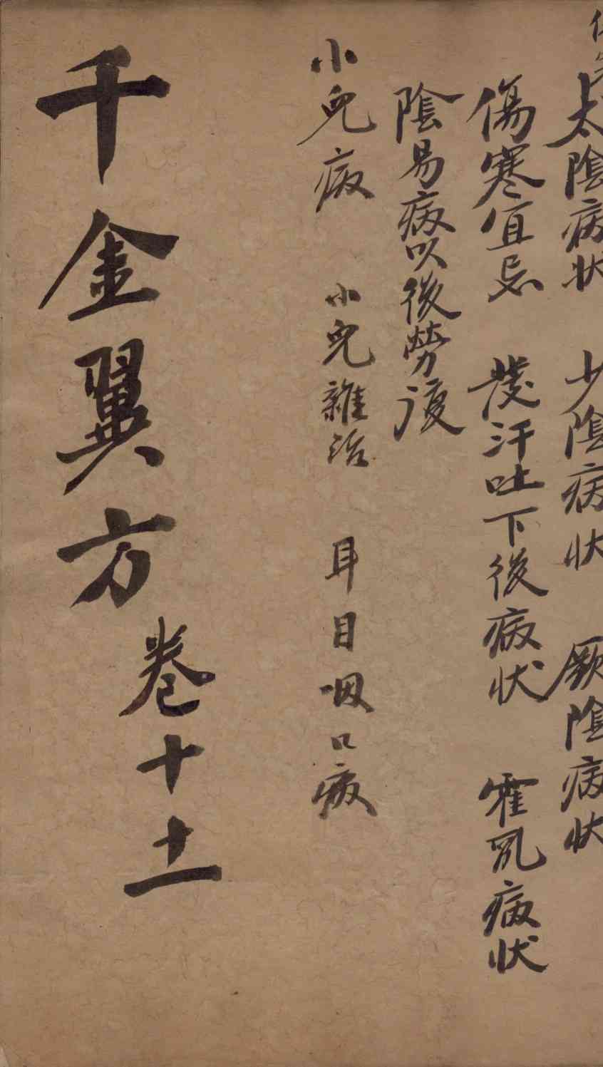 千金翼方  卷十、十一